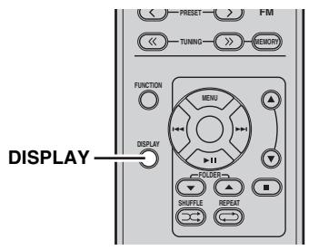YAMAHA MCR 330 NOIR - Changement des informations concernant la lecture sur l'afficheur - 1
