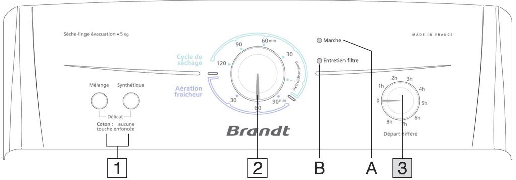 BRANDT ETE 123 F - Pour un froissage réduit - 1