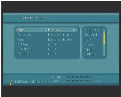 VISIOSAT TVT 250 USB PLUS - Menu principal - 1