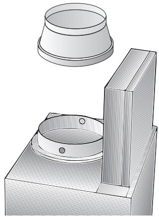 GAGGENAU AW 265-190 - Branchement du conduit d'évacuation Ø 120 mm: - 1