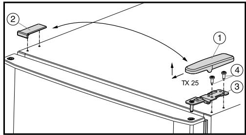 MIELE HD26052W - Pour inverser la butée de porte, vous avez besoin des outils suivants : - 2