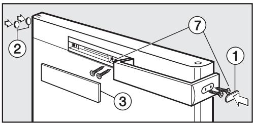MIELE HD26052W - Mise en place des poignées de porte - 3