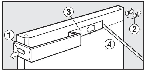 MIELE HD26052W - Mise en place des poignées de porte - 1