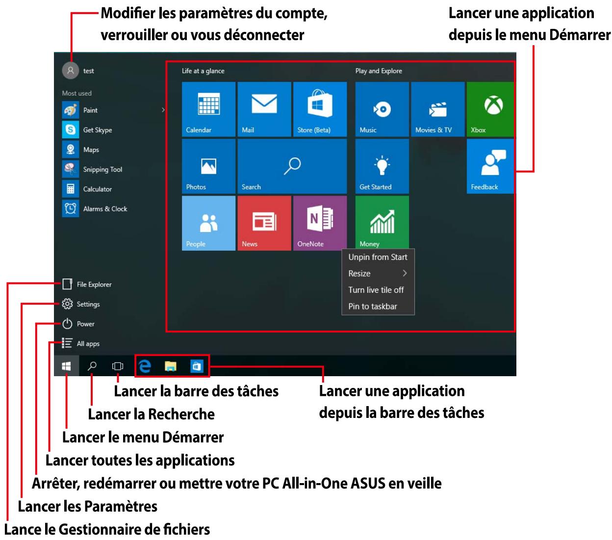 ASUS ZN220iCUK-RAO12T - Menu Demarrer - 1