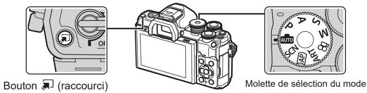 OLYMPUS E-M10 MKIV NU ARGENT - Changer d'affichage avec le bouton (raccourci) - 1