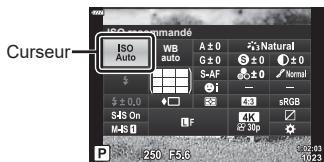 OLYMPUS E-M10 MKIV NU ARGENT - Appuyez sur le bouton dans les modes P/A/S/M. - 1