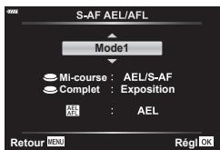OLYMPUS E-M10 MKIV NU ARGENT - MENU  A→[AEL/AFL] - 1