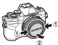 OLYMPUS E-M10 MKIV NU ARGENT - Fixation d'un objectif sur l'appareil photo - 7