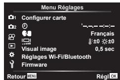 OLYMPUS E-M10 MKIV NU ARGENT - Utilisation du Menu Réglages - 1