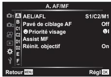 OLYMPUS E-M10 MKIV NU ARGENT - Menu Personnelé - 1