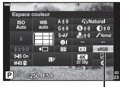 OLYMPUS E-M10 MKIV NU ARGENT - Réglage du format de reproduction des couleurs (Espace couleur) - 1