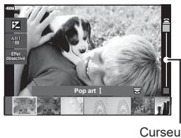 OLYMPUS E-M10 MKIV NU ARGENT - Réglage du degré de l'effet de filtrtre artistique (réglage fin) - 1