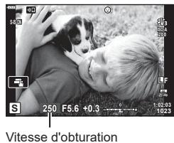 OLYMPUS E-M10 MKIV NU ARGENT - Choisissez une vitesse d'obturation. - 1