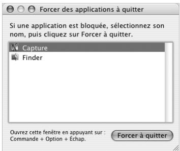 APPLE iBook G4 - Pour forcer une application à se fermer : - 1
