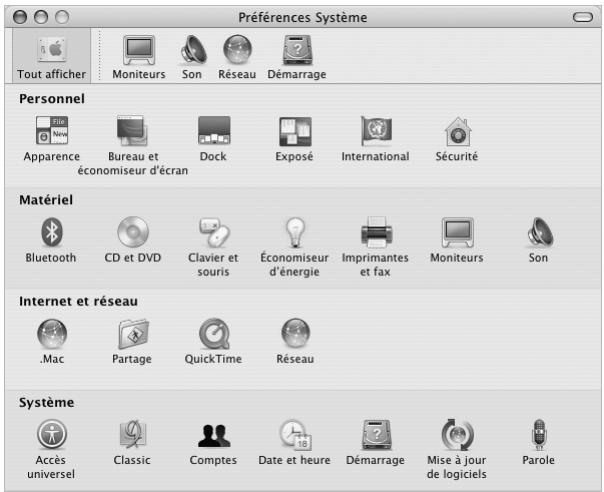 APPLE iBook G4 - Personnalisation du bureau et réglage des préférences - 1