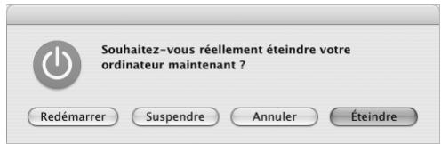 APPLE iBook G4 - Pour éteindre votre ordinateur, procédez de l'une des manières suivantes : - 1
