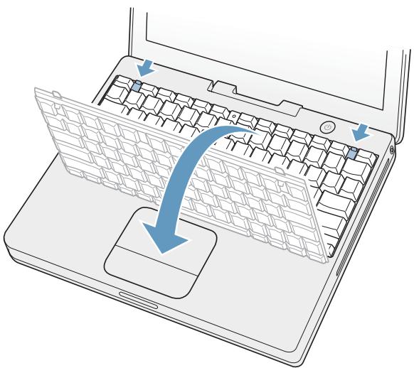 APPLE iBook G4 - Retrait de la batterie et du clavier - 3