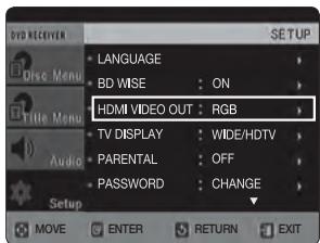 SAMSUNG HT-X620T/XE - RéGLAGE DU MODE HDMI VIDEO OUT - 5