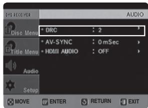 SAMSUNG HT-X620T/XE - CONFIGURATION DE LA COMPRESSION DRC (COMPRESSION DE LA PLAGE DYNAMIQUE) - 1
