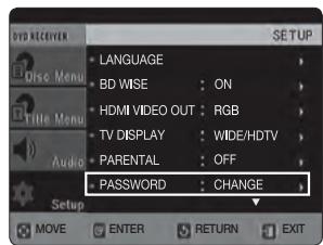SAMSUNG HT-X620T/XE - CONFIGURATION DU MOT DE PASSE - 1