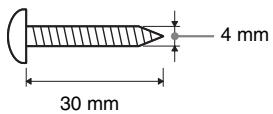 SONY BDV-F500 - Préparez des vis (non fournies) adaptées à l'orifice situé au dos de chaque enceinte. Reportez-vous aux illustrations ci-dessous. - 1