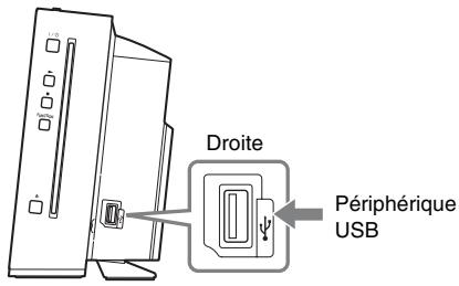 SONY BDV-F500 - Raccordez le périphérique USB à un port  (USB) de l'appareil. - 1