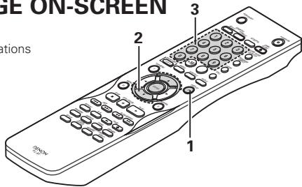 DENON DVD3910 - UTILISATION DES AFFICHAGE ON-SCREEN - 1
