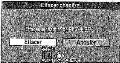 PANASONIC DMR-E75V - Selectionnez "Effacer" avec [▲] et appuyez sur [ENTER]. - 1