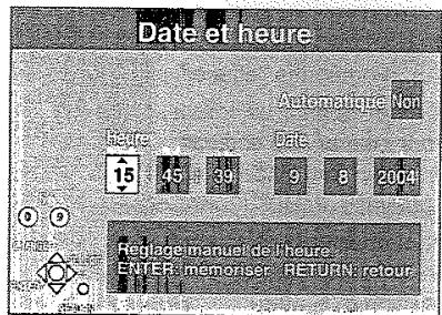 PANASONIC DMR-E75V - Reglage manue lode horoige - 1