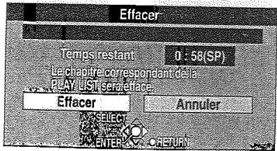 PANASONIC DMR-E75V - Sélectionnez "Effacer" avec [▲] et appuyez sur [ENTER]. - 1