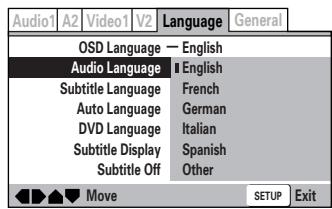 MARANTZ DV8400 - Langue des dialogues - 1