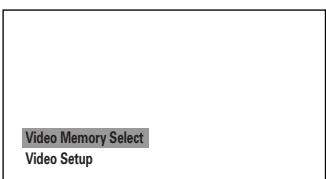 MARANTZ DV8400 - Sélectionnez "Video Memory Select". - 1
