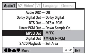 MARANTZ DV8400 - Sortie MPEG - 1