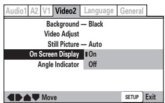 MARANTZ DV8400 - Affichage des menus à l'écran Expert - 1