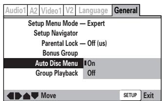 MARANTZ DV8400 - Menu de disque audio - 1