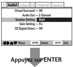 MARANTZ DV8400 - Réglage des haut-parleurs - 1