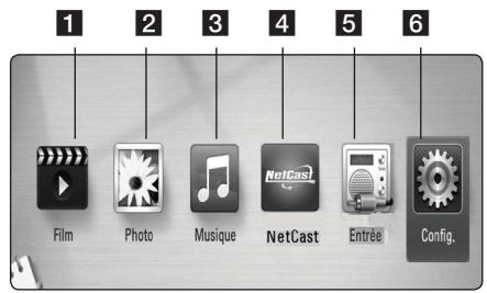 LG HX46R - Utilisation du menu [Home] - 1