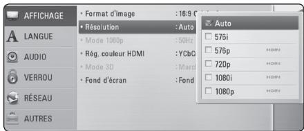 LG HX46R - Réglage de la résolution - 1