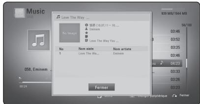 LG HX46R - Affichage des informations du MP3 (Onglet ID3) - 1