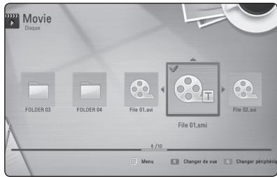 LG HX46R - Sélection d'un fichier des sous-titres - 1