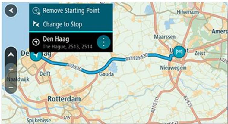 TOMTOM GO500 - Transformer le point de départ en arrêt - 1