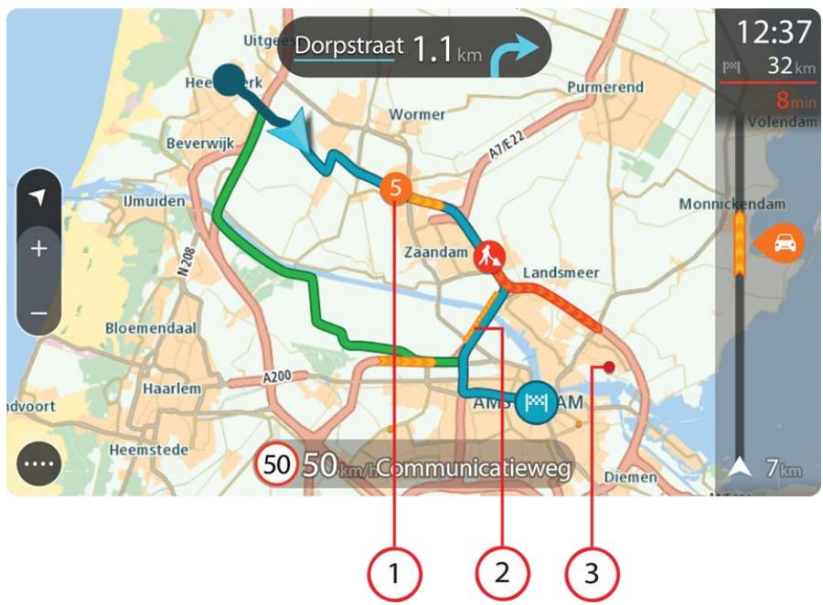 TOMTOM GO500 - Consulter le traffic sur la carte - 1