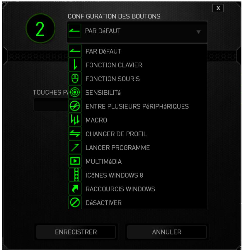 RAZER TURRET - MENU AFFECTATION DES BOUTONS - 1