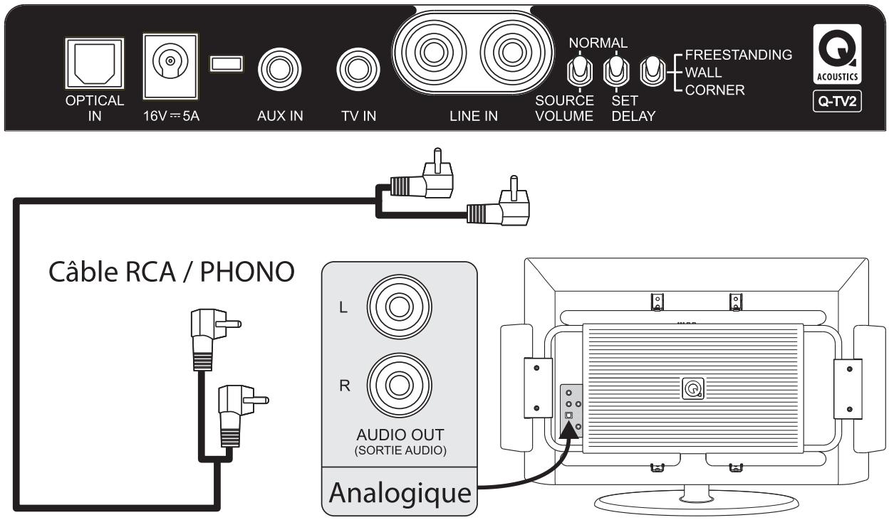 Q-ACOUSTICS Q-TV2 - Câble RCA / PHONO - 1