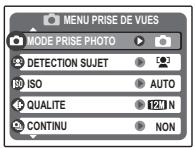 FUJIFILM FINEPIX A 180 - Utilisation du menu prise de vue - 2