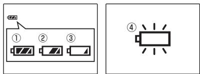 FUJIFILM FINEPIX A 180 - Vérifiez le niveau de la batterie. - 1