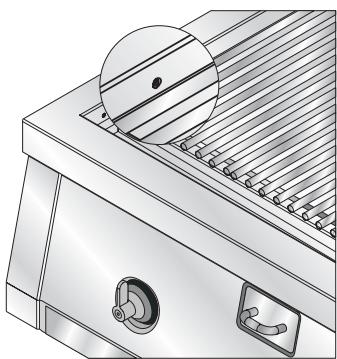 SMEG BQ61TC - Allumage manuel des brûleurs (seulement pour les brûleurs à l'intérieur du barbecue) - 1