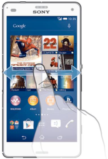 SONY Z3 COMP NOIR - Pour parcourir l'écran Accueil - 1