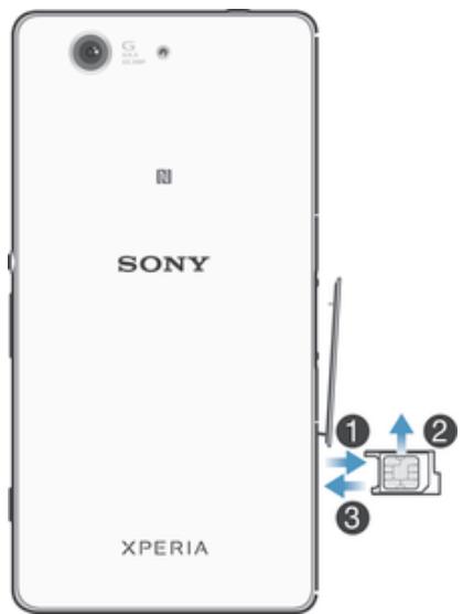 SONY Z3 COMP NOIR - Pour insérer une carte mémoire - 1