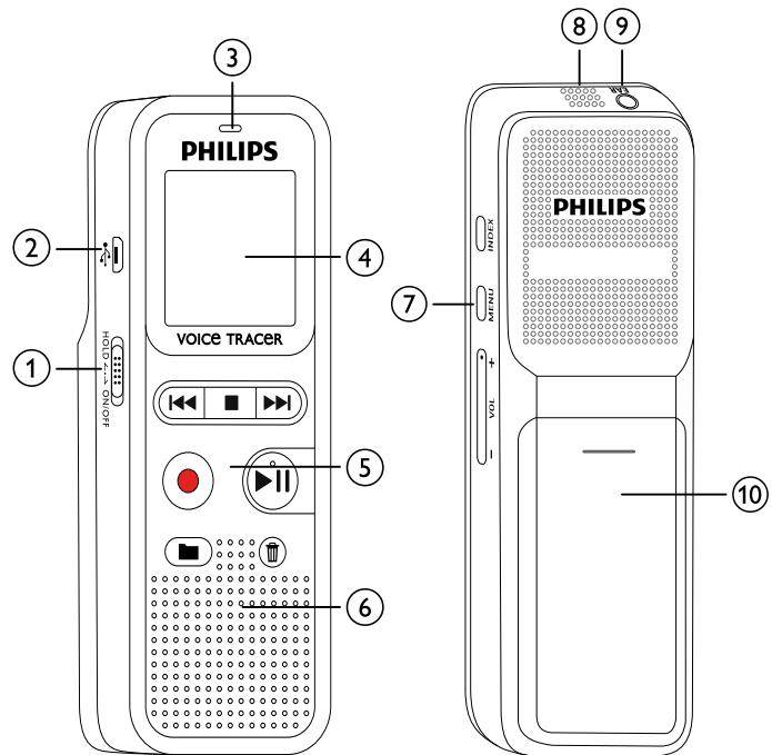 PHILIPS DVT1160FR - Face avant et arrêté - 1